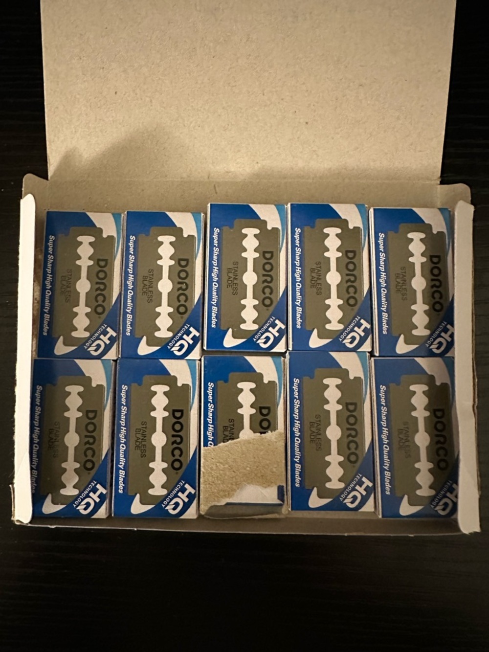 Dorco Stainless Double Edge Razor Blades - Blue/Gray Box - Picture 5 of 5